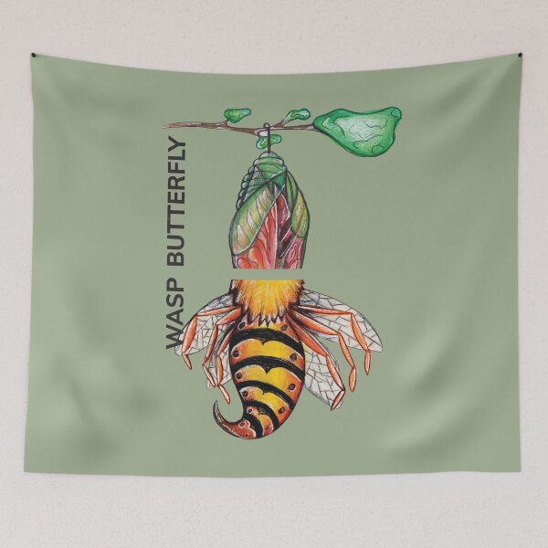 Item preview, WASP BUTTERFLY by FrankenDuo sage green designed and sold by FrankenDuo.