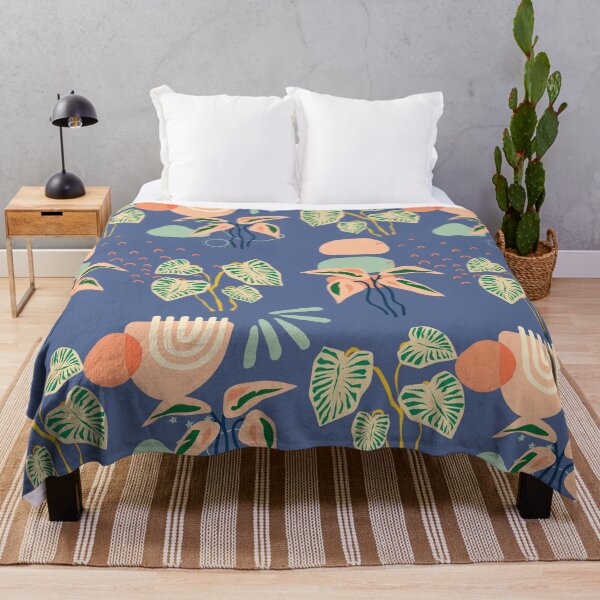 Item preview, Boho Easthetic Monstera Girly Pastel Pattern designed and sold by cation-studio.