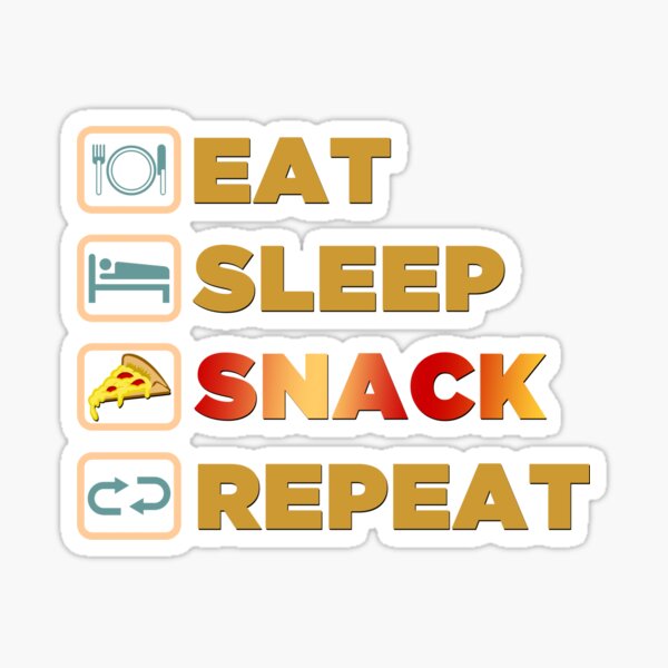 Item preview, EAT SLEEP SNACK REPEAT - Funny Pizza And Text Gift Ideas designed and sold by leo121687.