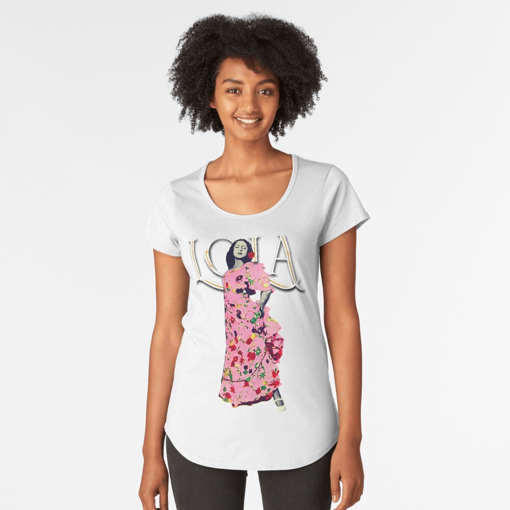Vista previa del artículo con la obra «Camiseta premium de cuello ancho», diseñado y vendido por danimota.