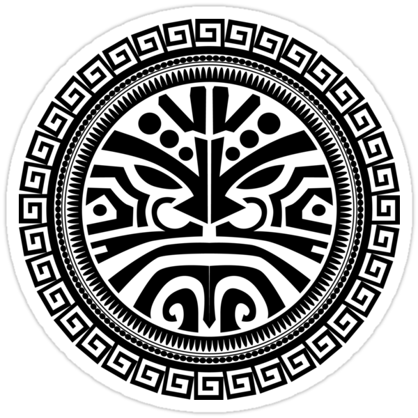 Polynesian Tribal Sign 3 Stickers By Smaragdas Redbubble   Sticker,375x360.u3 