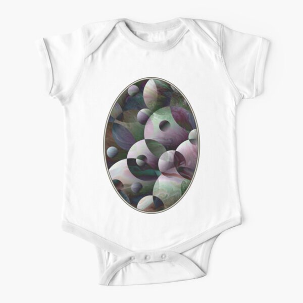 Orbs 3: round spheres abstract Short Sleeve Baby One-Piece