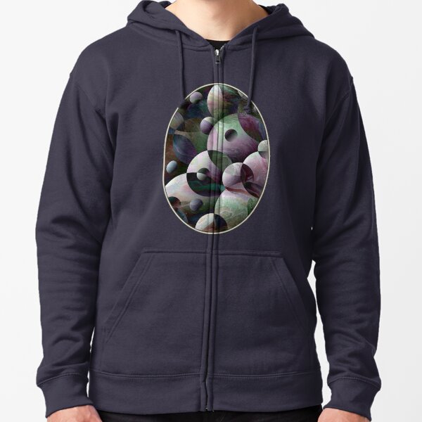 Orbs 3: round spheres abstract Zipped Hoodie