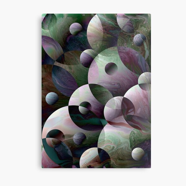 Orbs 3: round spheres abstract Metal Print