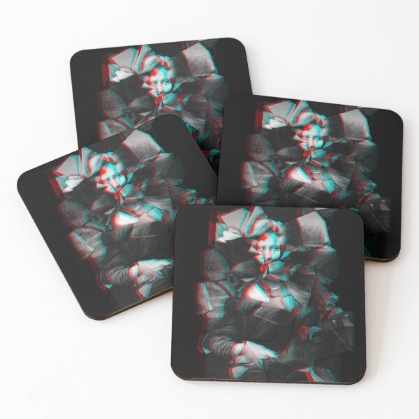 Item preview, Mona Lisa Shattered 3D Stereoscopic (Black/White/Red/Cyan) designed and sold by hyproinc.
