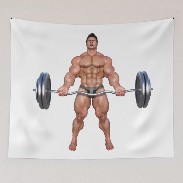 Item preview, Bodybuilder lifting weights designed and sold by 3D-Warrior.