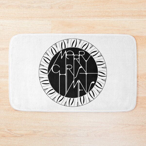 Item preview, Merry Christmas Happy New Year Typography Badge - Black and White Holiday Gift designed and sold by © Maya Lavda || wocado.