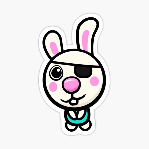 Roblox Bunny Stickers Redbubble - bunny piggy drawing roblox anime