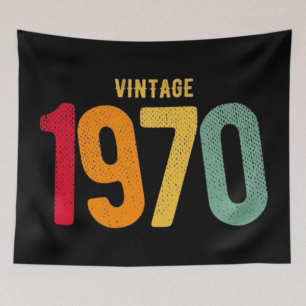 Item preview, Retro Vintage 1970 birthday design designed and sold by PlusAdore.