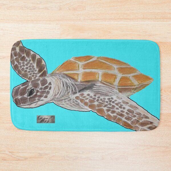 Item preview, Ocean, Sea Turtle, Water Tortoise, Happy Cute Turtles designed and sold by CiliannArt.