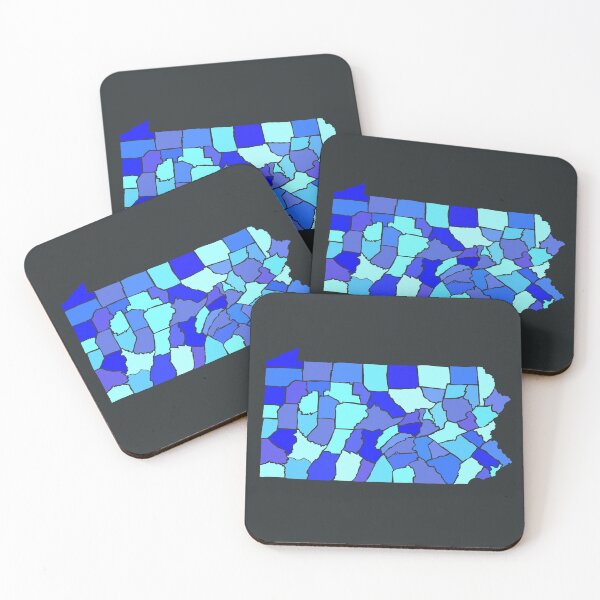 Item preview, Blue Pennsylvania County Map Design, No Text designed and sold by Chubuter.