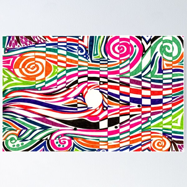 Item preview, Trippy Colored Swirls Doodle designed and sold by Courtney Wartner.