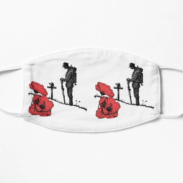 Lest We Forget, Remembrance Day (Colour) Flat Mask