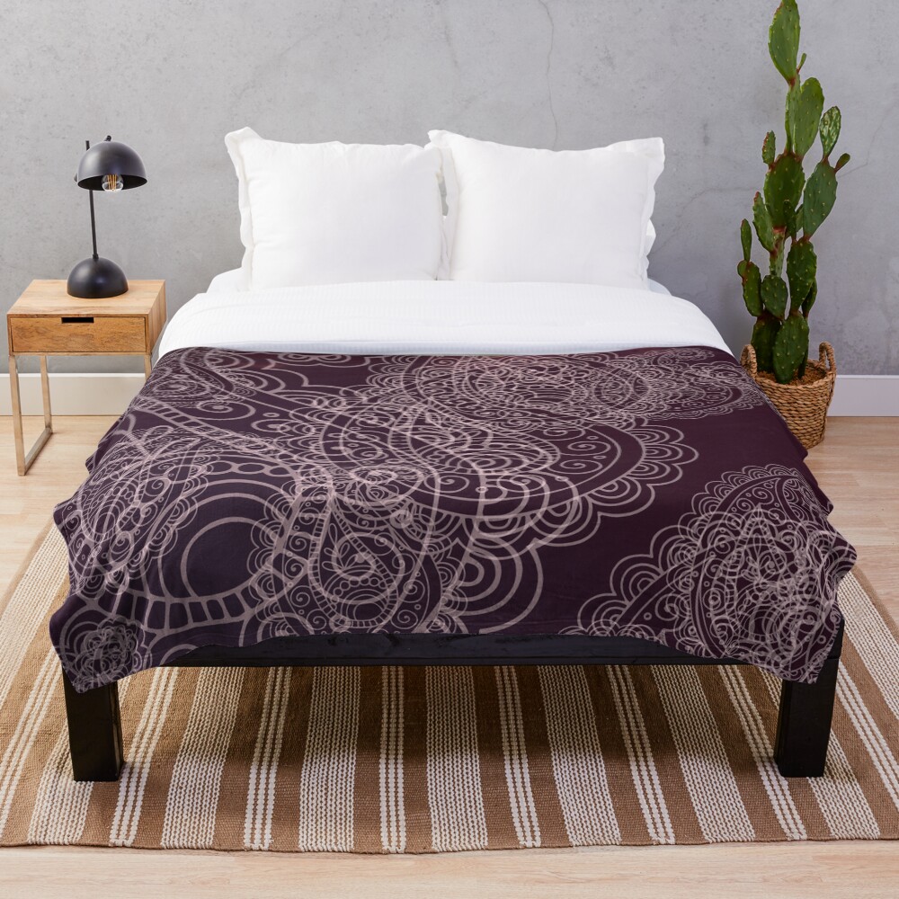 Classic dark purple Throw Blanket