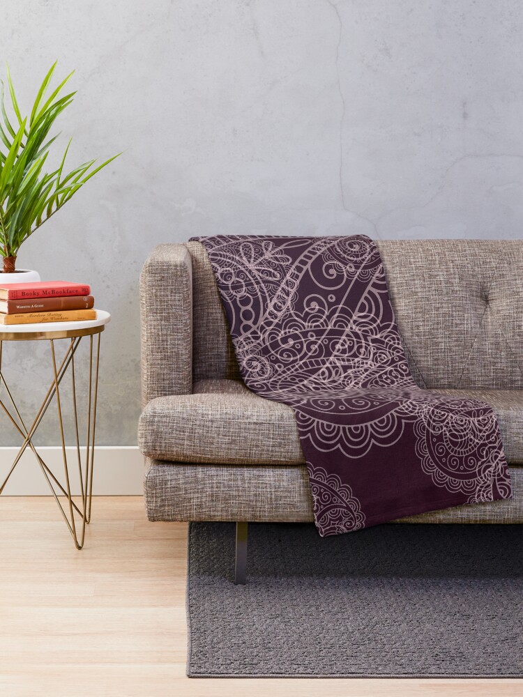Alternate view of Classic dark purple Throw Blanket
