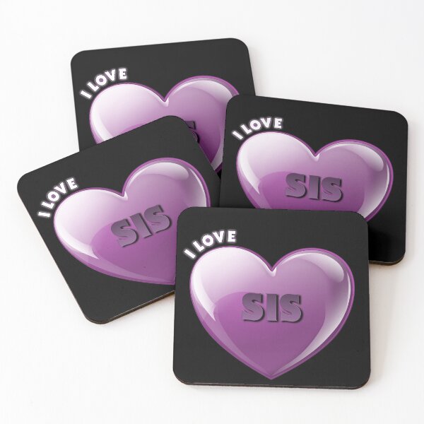 Item preview, I love SIS glossy purple Heart designed and sold by mimi-and-dodo.