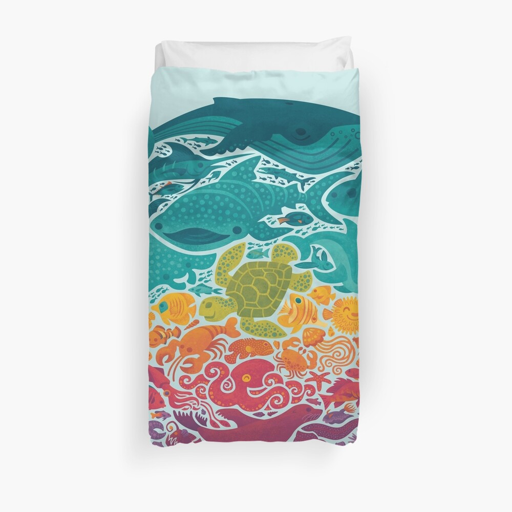 Aquatic Spectrum : Light blue Duvet Cover
