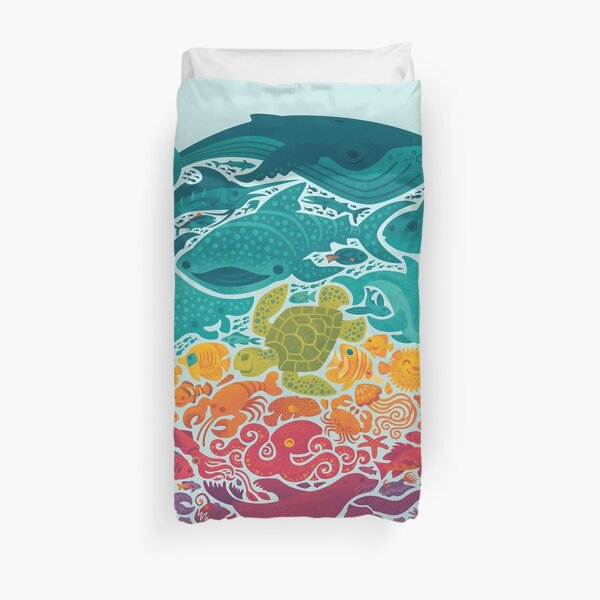 Aquatic Spectrum : Light blue Duvet Cover