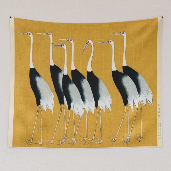 Item preview, Flock of Red Crown Crane Japanese Public Domain designed and sold by AlteredAtelier.