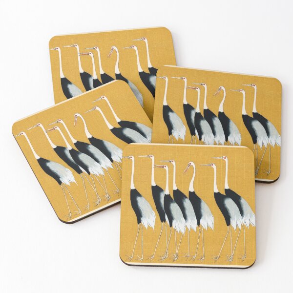 Item preview, Flock of Red Crown Crane Japanese Public Domain designed and sold by AlteredAtelier.