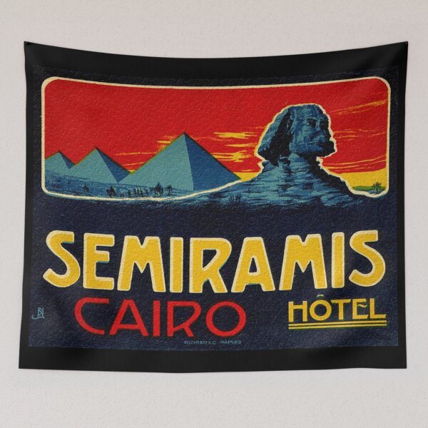 Item preview, Egypt - Cairo - Semiramis - Vintage Luggage Label designed and sold by imageresource.
