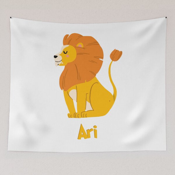 Item preview, Ari Lion Baby Boy Wild Animal Name designed and sold by HelloFromAja.