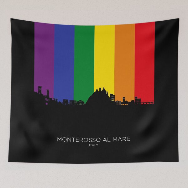 Item preview, Monterosso al Mare Italy Skyline designed and sold by ArtPrints.
