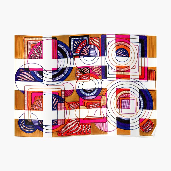Goldilocks Abstract Doodle Art Poster