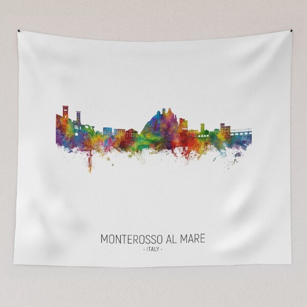 Item preview, Monterosso al Mare Italy Skyline designed and sold by ArtPrints.
