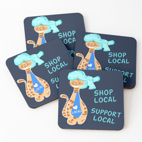 Item preview, Shop Local, Support Local - Cat designed and sold by Mykiwibird.