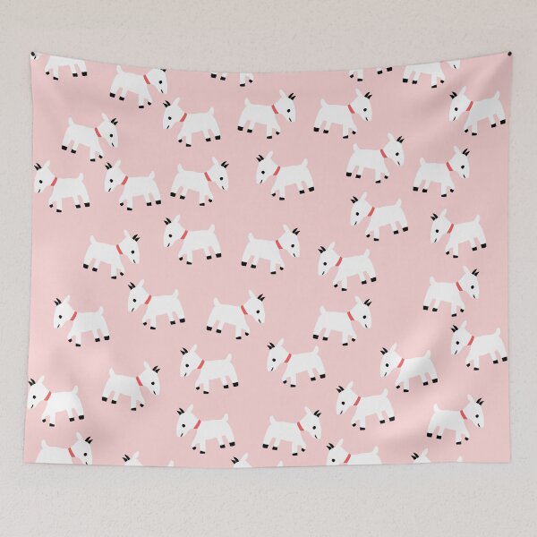Item preview, Cute Goats Print on Pink Background designed and sold by kapotka.