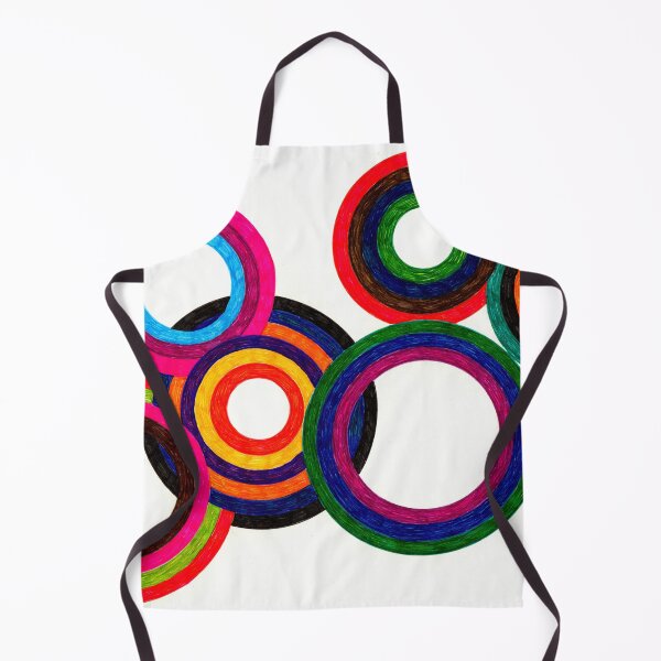 Heathered Circles Doodle Art Apron