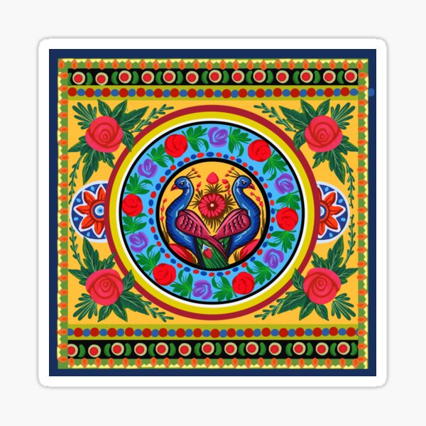 Item preview, Vibrant Peacock bright Digital Mandala Pattern designed and sold by storeIndus.