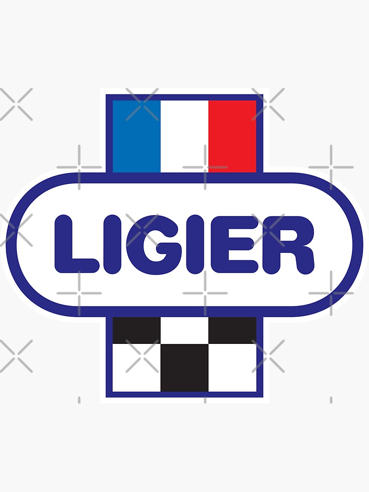 "Ligier F1 Team logo 1981-83" Sticker by retropetrol ...