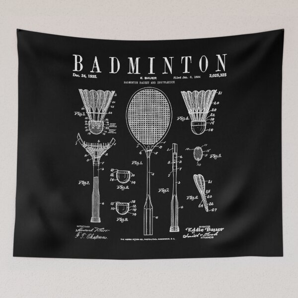 Item preview, Badminton Old Vintage Patent Drawing Print designed and sold by GrandeDuc.