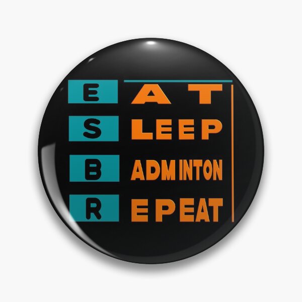 Item preview,  EAT SLEEP BADMINTON REPEAT designed and sold by Ralek.