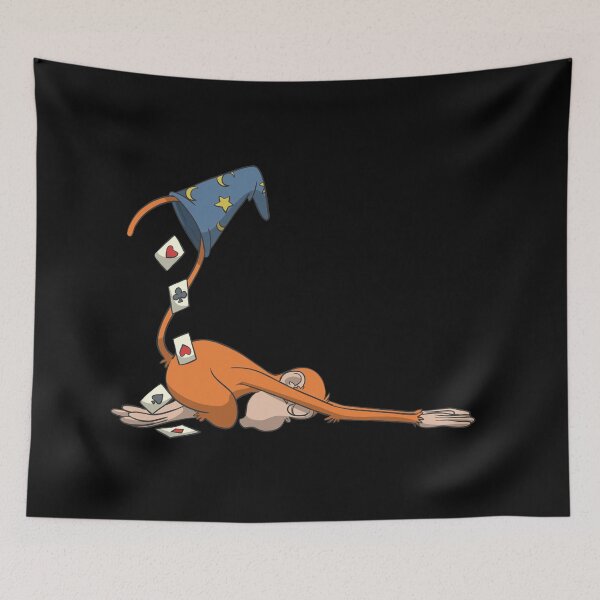 Item preview, Magician monkey in child yoga pose designed and sold by Monkey Ful.