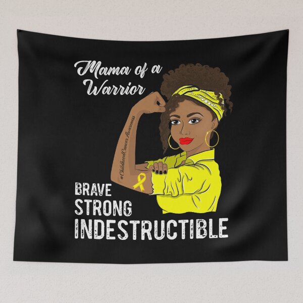 Item preview, Mama of a Warrior Indestructible Childhood Cancer Awareness designed and sold by ZNOVANNA.