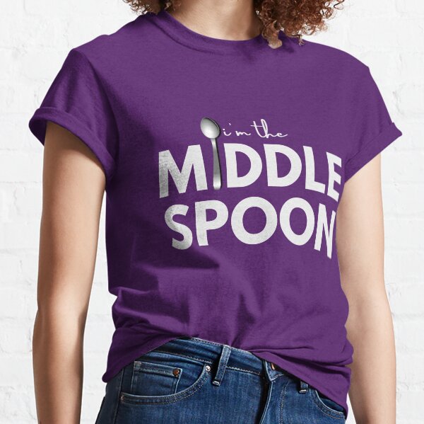 I'm The Middle Spoon | Throuple | Polyamory Classic T-Shirt