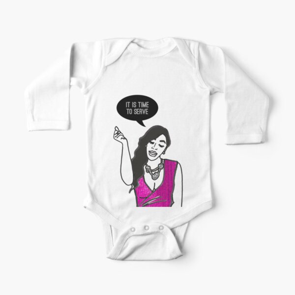Time to Serve Long Sleeve Baby One-Piece