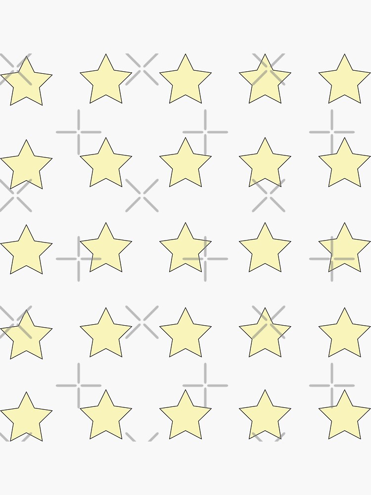 Yellow Star Pack Sticker For Sale By Inspiredbydavie Redbubble