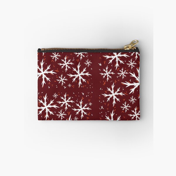 Item preview, frosty scandinavian Snowflakes on a maroon background pattern design designed and sold by thisislaz.