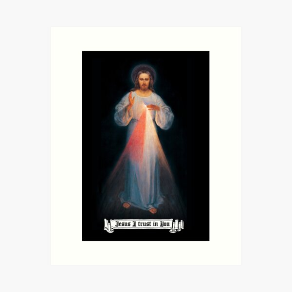Item preview, The Divine mercy image, catholic and Christian gifts, Jesus I trust in you designed and sold by St Joseph Art.