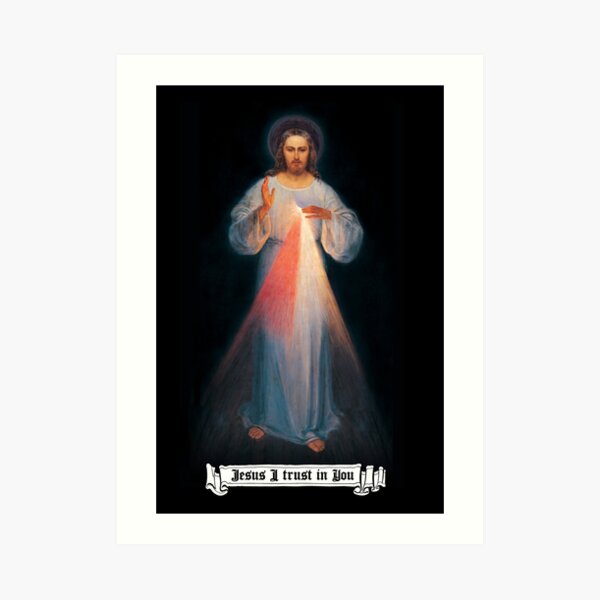 The Divine mercy image, catholic and Christian gifts, Jesus I trust in you Art Print