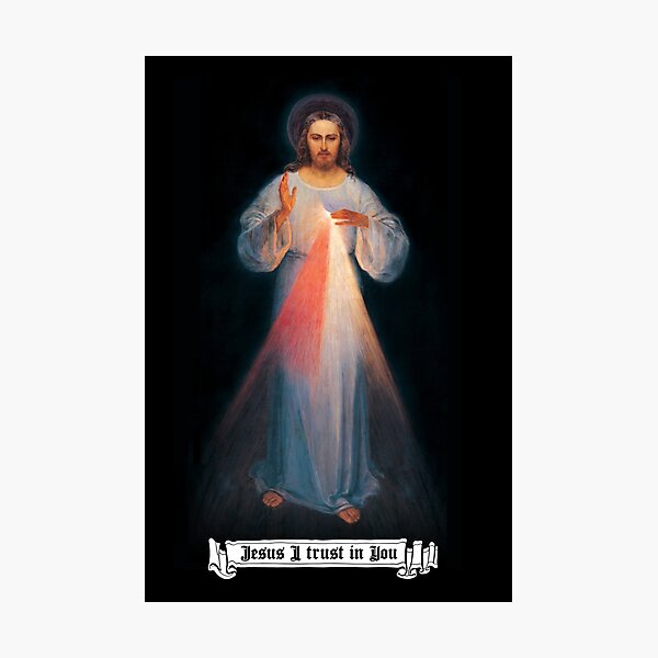 The Divine mercy image, catholic and Christian gifts, Jesus I trust in you Photographic Print