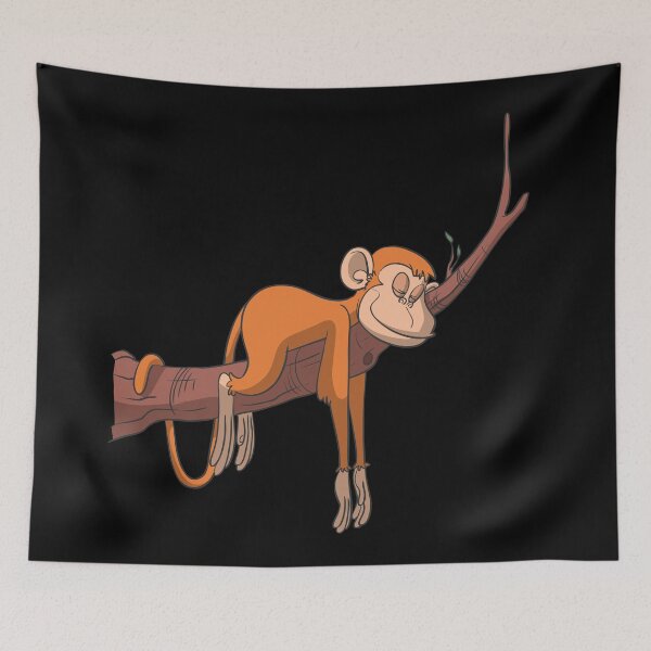 Item preview, Sleeping monkey on a tree designed and sold by Monkey Ful.