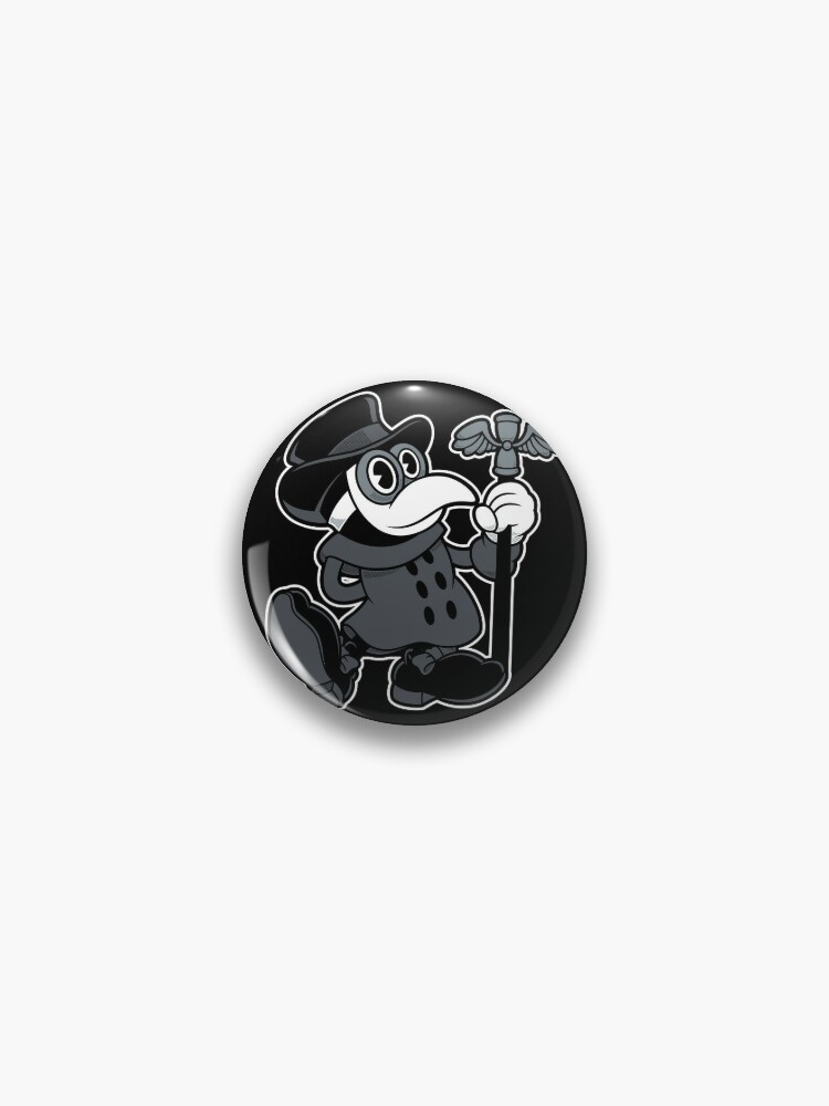 Vintage Cartoon Plague Doctor - Creepy Cute - Spooky Goth Pin for Sale by  Nemons