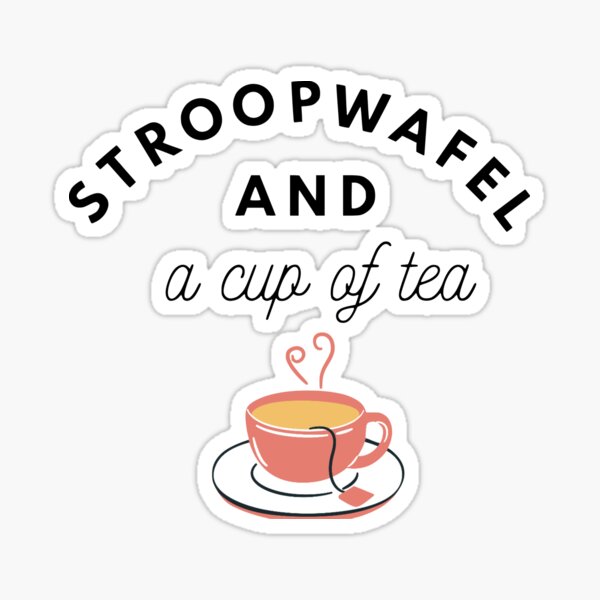 Stroopwafel and a cup of tea Sticker