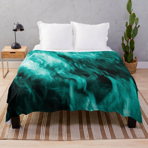 Item preview, abstract turquoise blue green lines pattern decoration designed and sold by moonaliara.