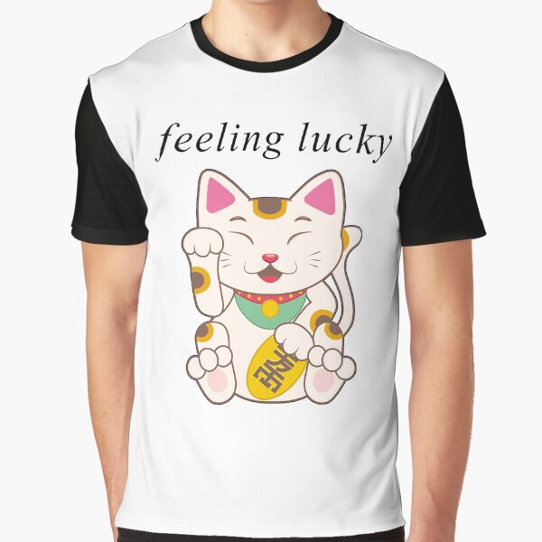 Lucky Cat, Beckoning Cat Graphic T-Shirt